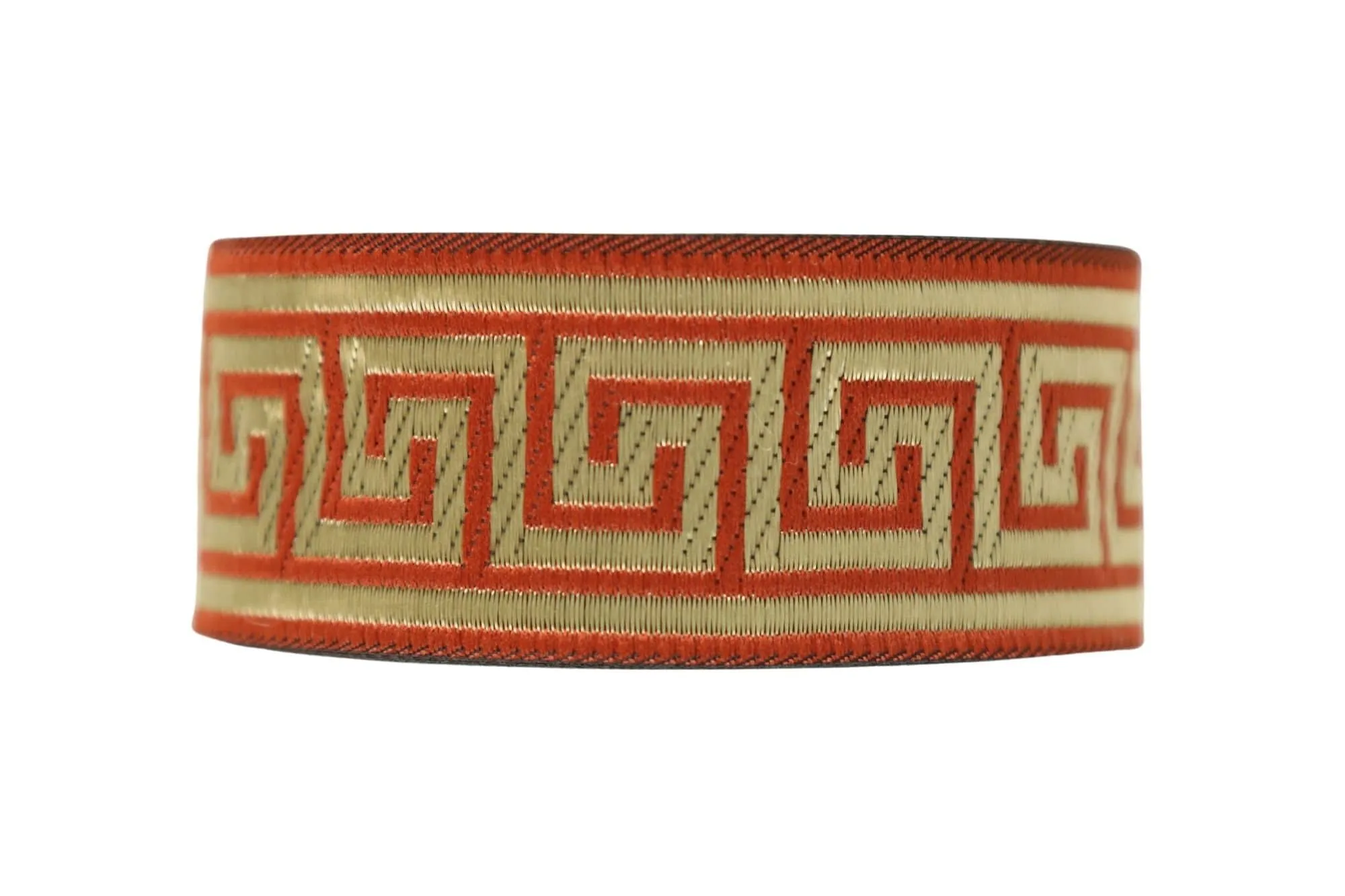 1.37 inches Greek Key Jacquard Ribbons, 35mm Woven Trim, Meander Webband, Costume Ribbon, Brocade Fabric 35062