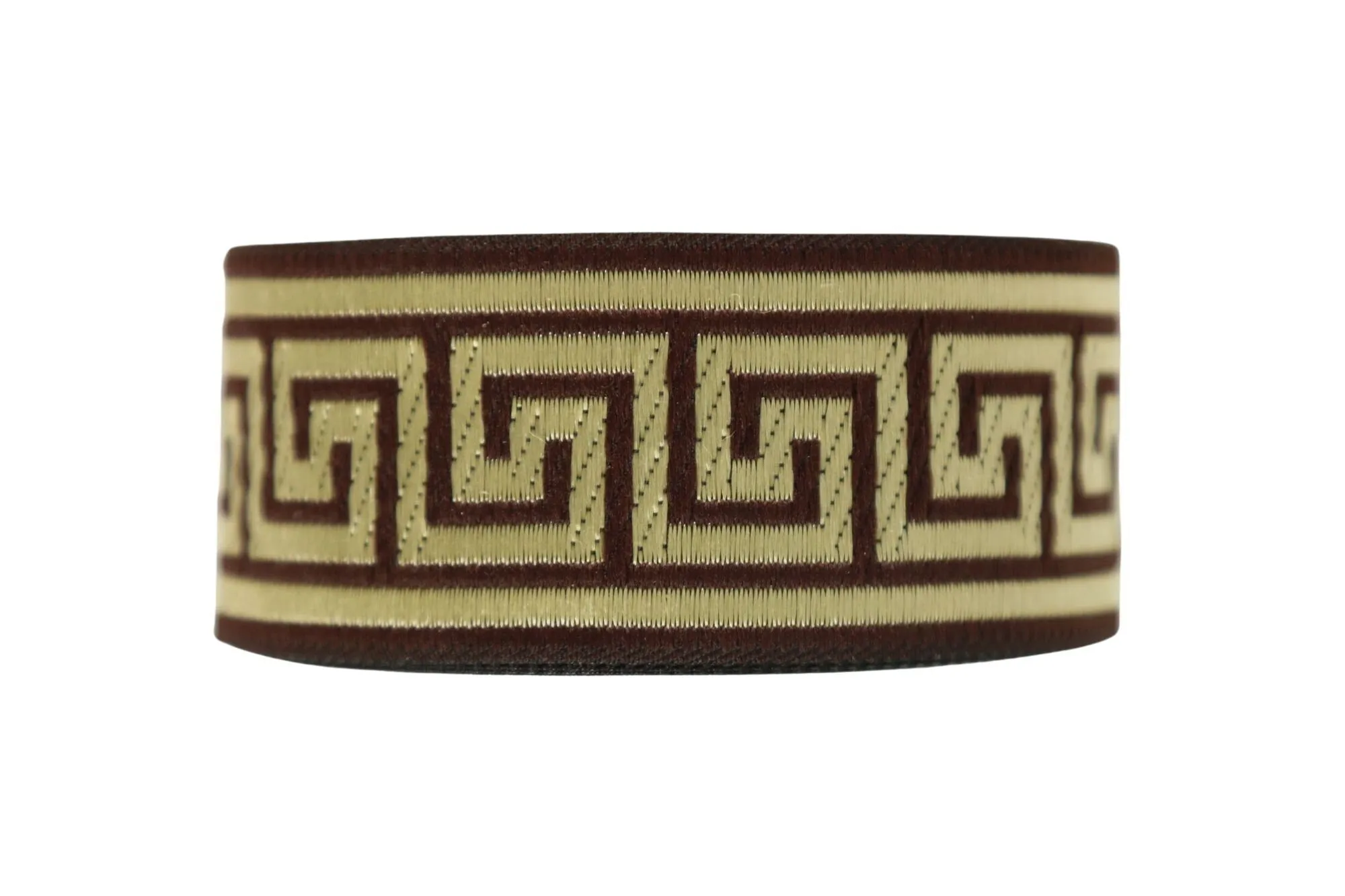 1.37 inches Greek Key Jacquard Ribbons, 35mm Woven Trim, Meander Webband, Costume Ribbon, Brocade Fabric 35062