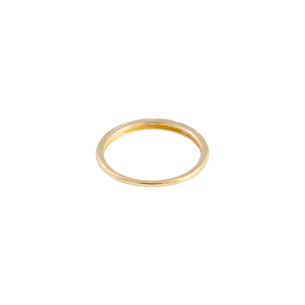 14K GOLD DIAMOND STARBURST STACKING RING