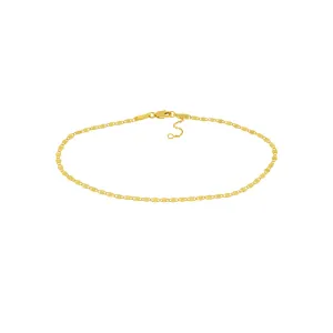 14K Yellow Gold Valentina Chain Anklet