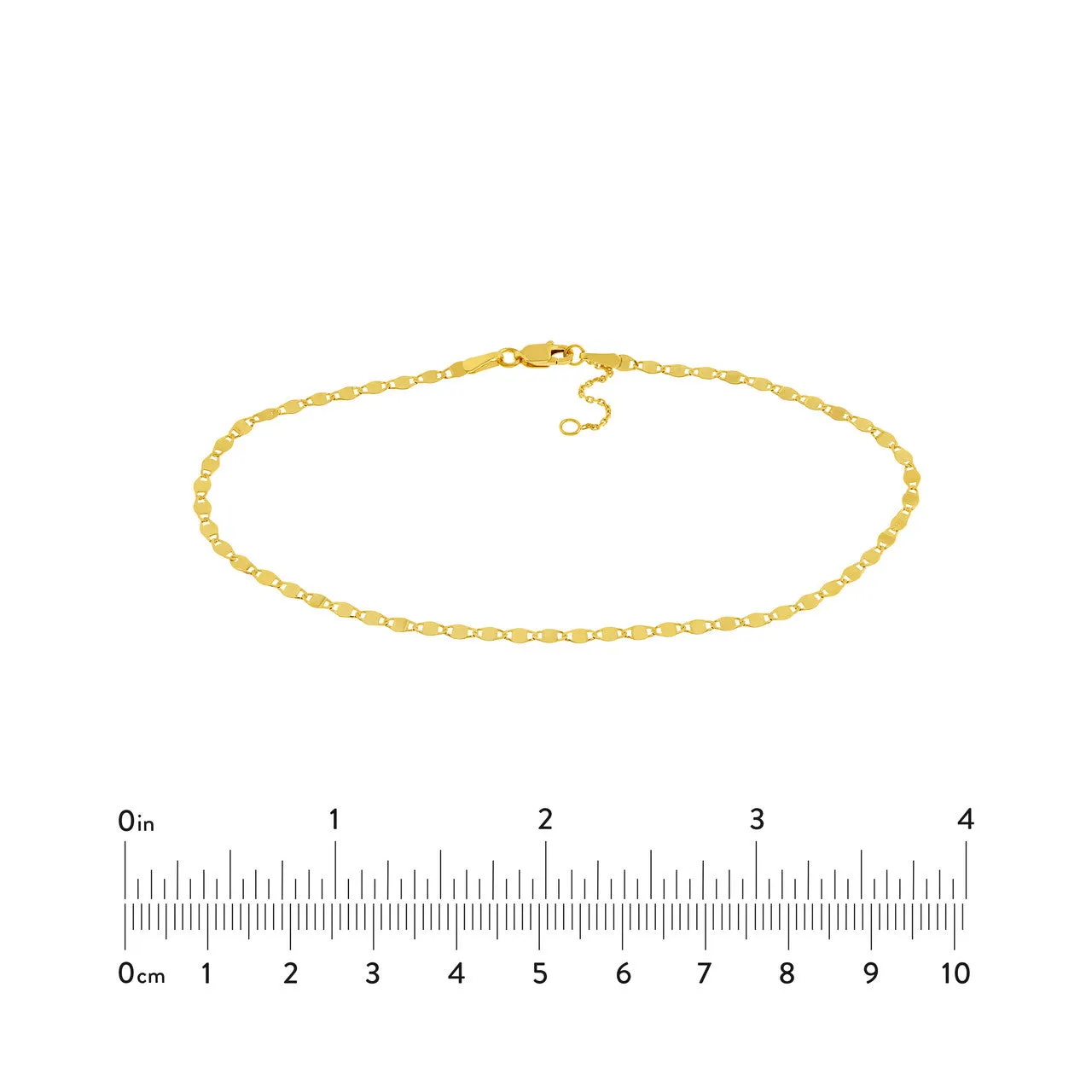 14K Yellow Gold Valentina Chain Anklet