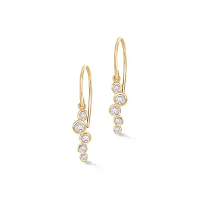 18k Diamond Small Cascade Drop Earrings - 0.33ct