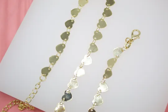 18K Gold Filled Hearts Choker  (G37)