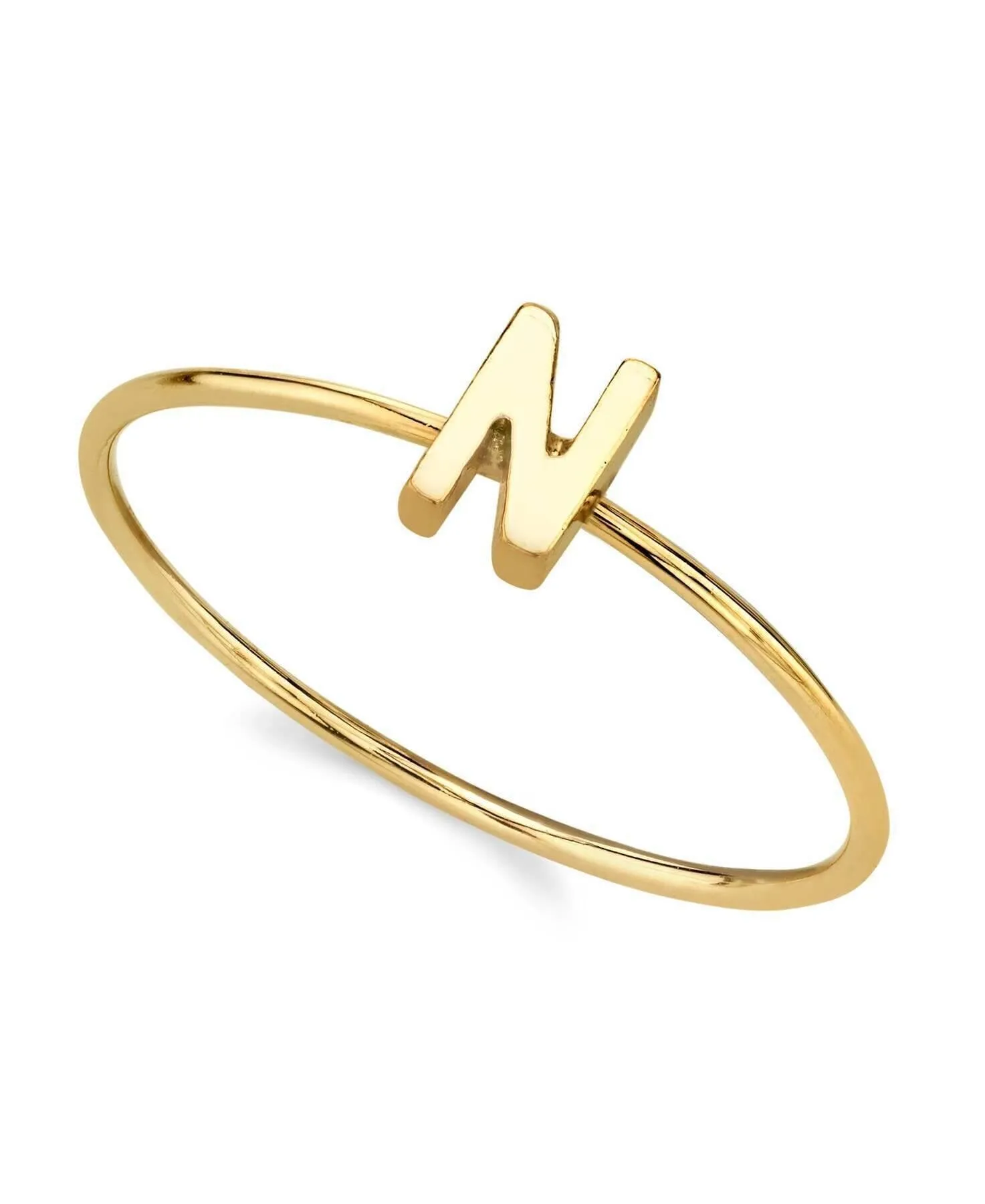 1928 Jewelry Gold Initial Ring Size 7