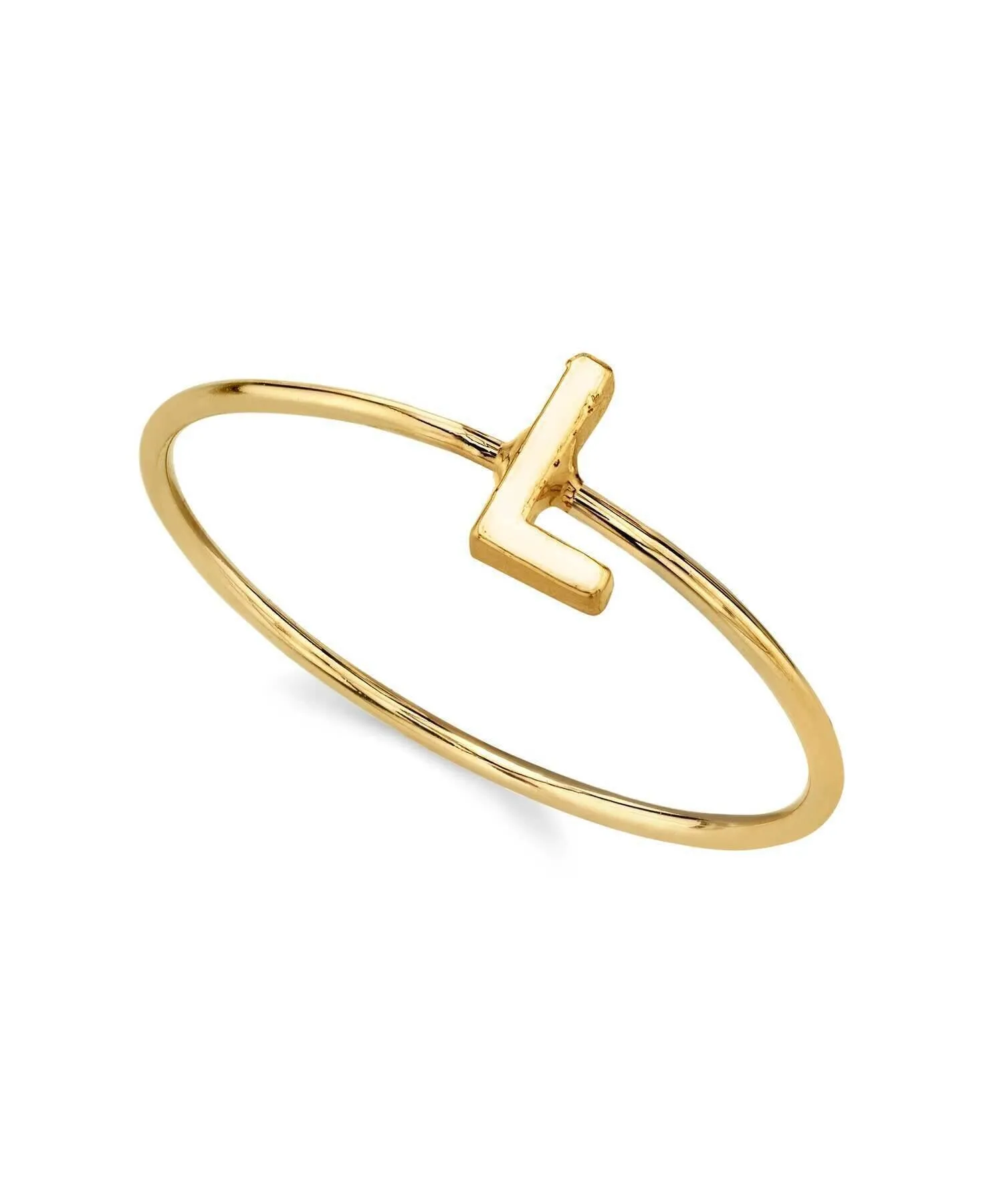 1928 Jewelry Gold Initial Ring Size 7