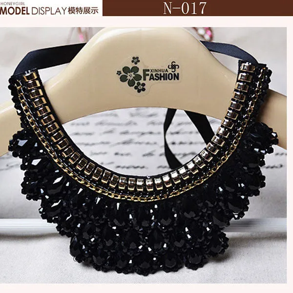 2016 Fashion Collar Flower Power choker Vintage Bohemian Long  Necklace Women Maxi big bead fine Jewelry  charms collier femme