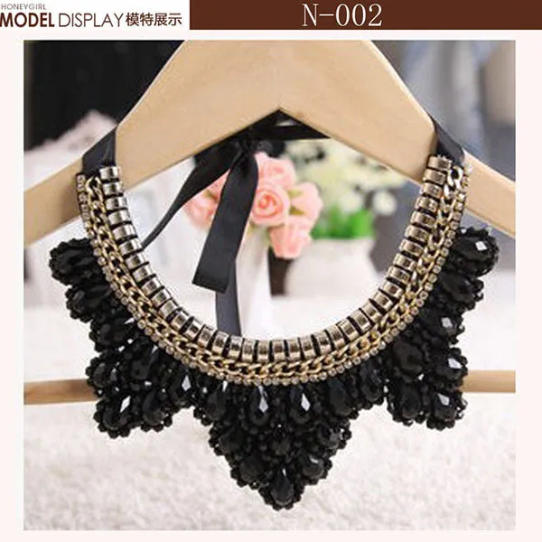 2016 Fashion Collar Flower Power choker Vintage Bohemian Long  Necklace Women Maxi big bead fine Jewelry  charms collier femme