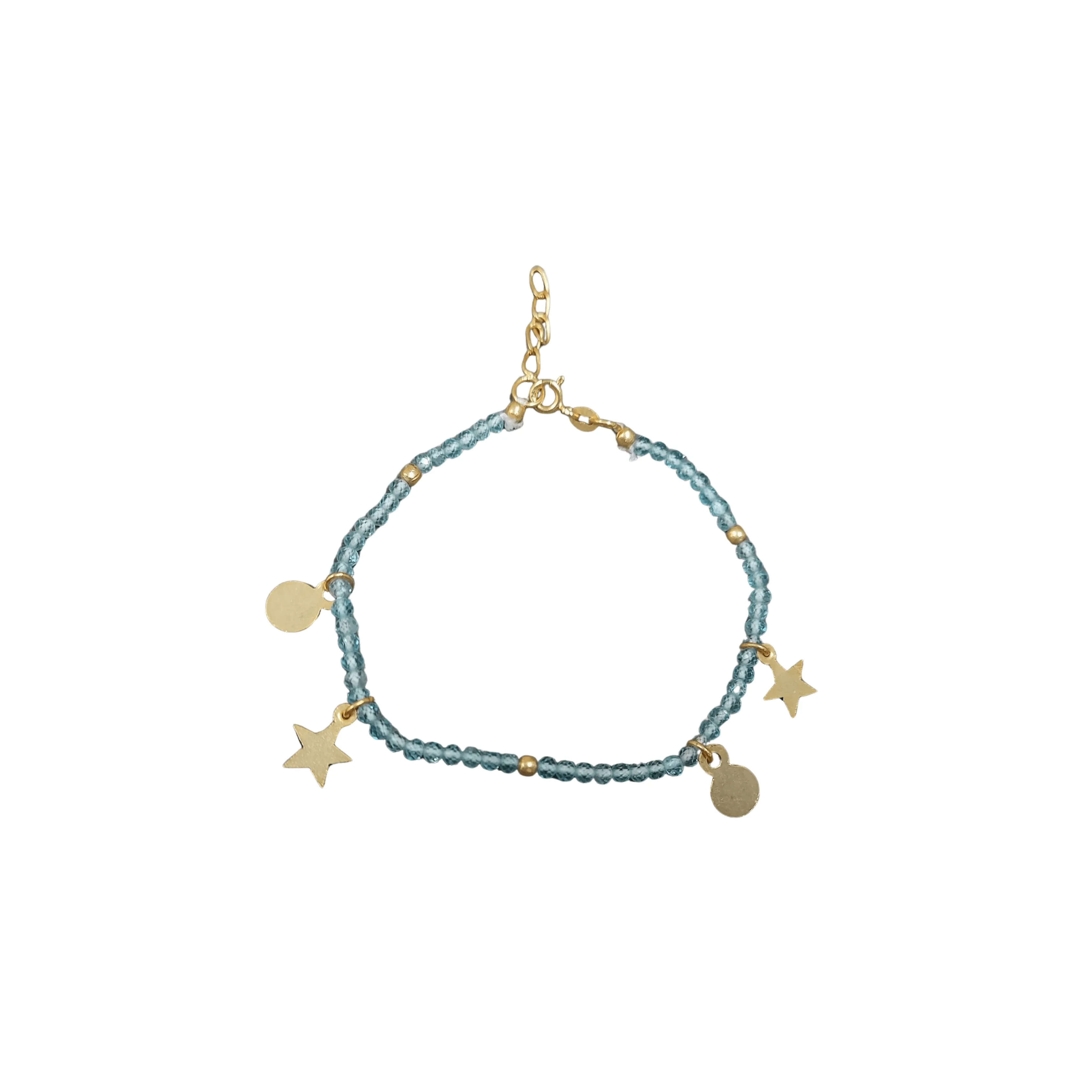 925 Handmade Apatite Silver Beaded Bracelet For Women