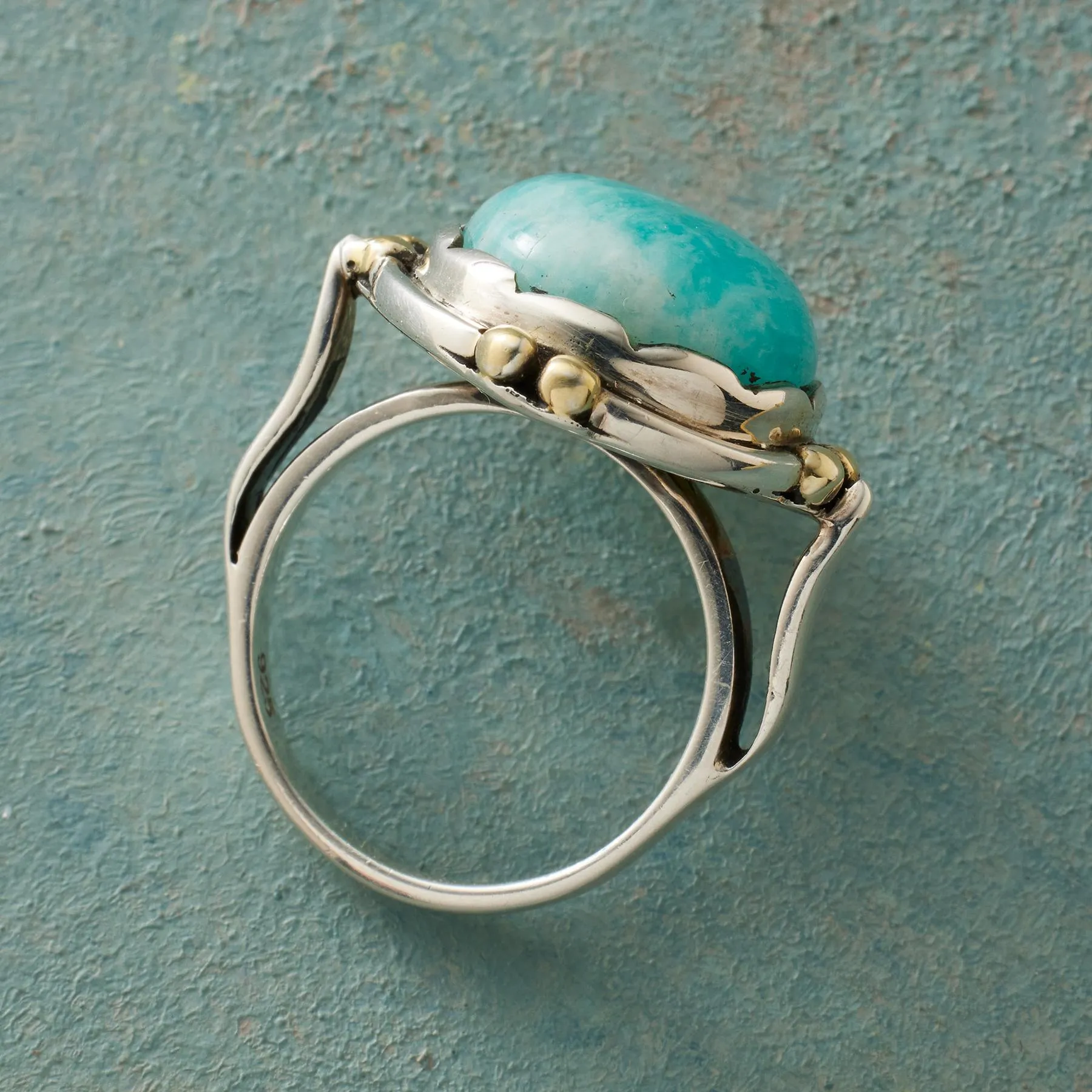 Amazonite Dome Ring