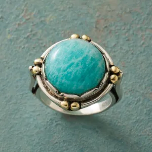 Amazonite Dome Ring