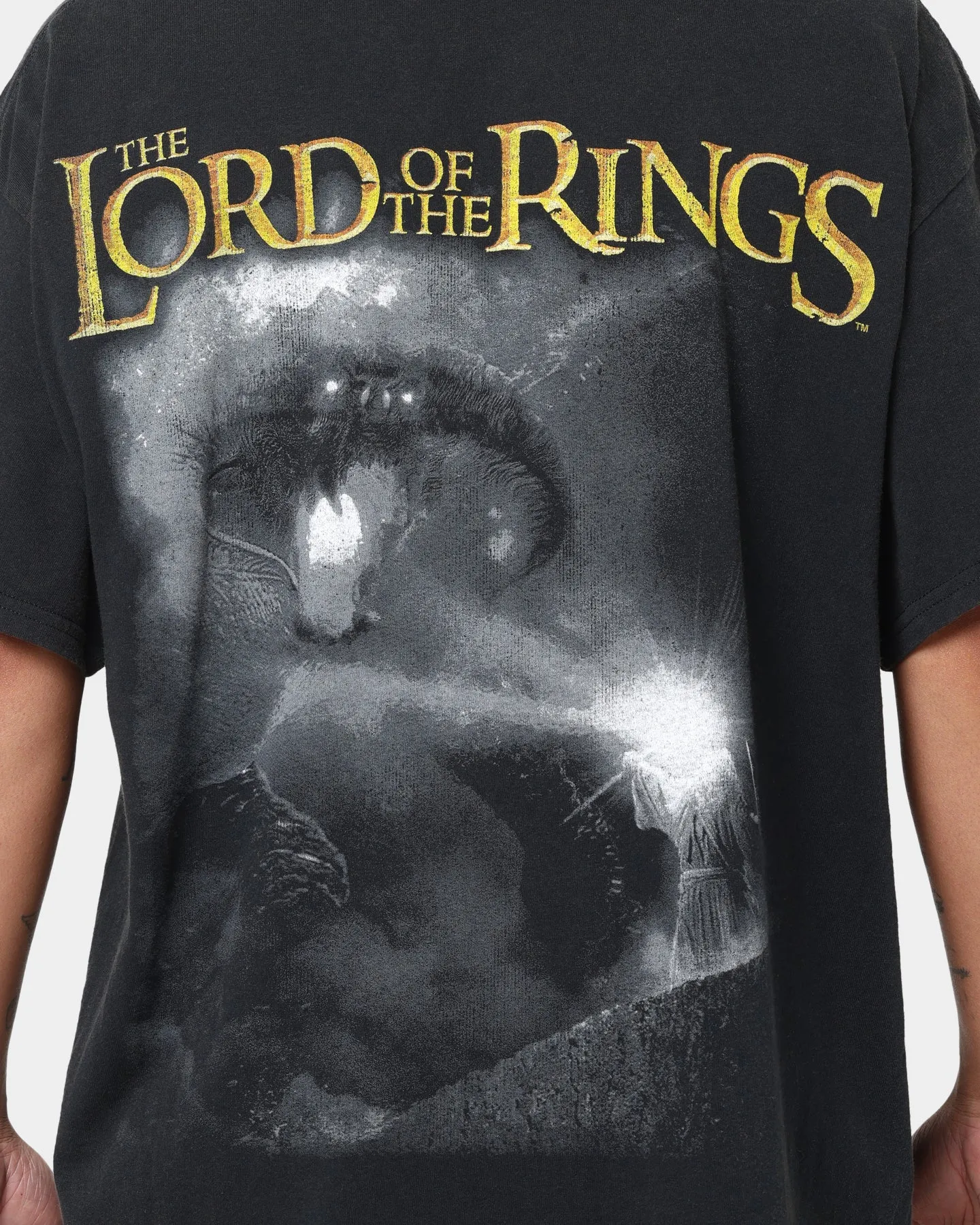 American Thrift X Lord Of The Rings Fellowship T-Shirt Washed Black