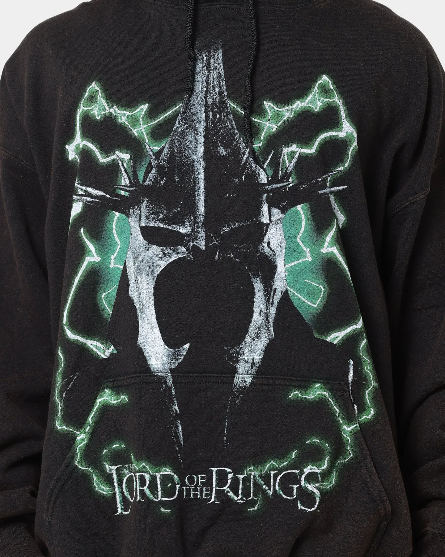 American Thrift X Lord Of The Rings Witch-King Of Angmar Vintage Hoodie Washed Black