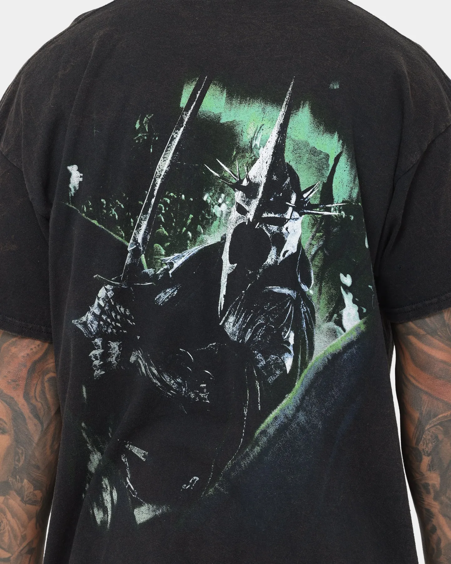 American Thrift X The Lord Of The Rings Witch Kings Of Angmar Vintage T-Shirt Washed Black