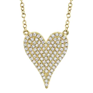 AMOR 0.21 CT DIAMOND PAVE HEART PENDANT NECKLACE SC55002005