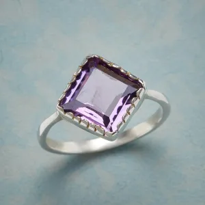 Angled Amethyst Ring