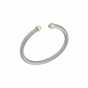 Aquamarine Cable Kids Cuff