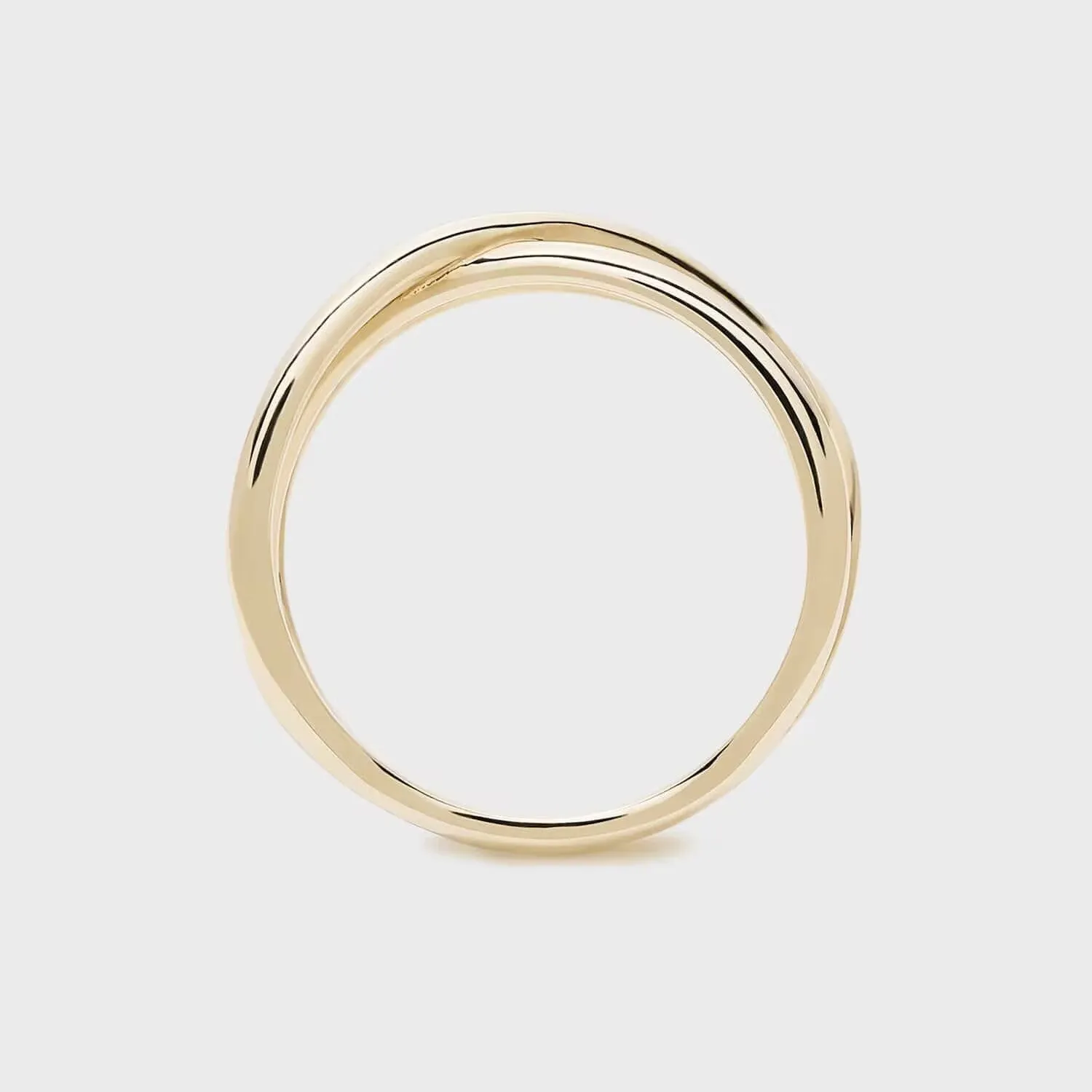 Asymmetric 14k Gold Plated Stackable Ring Band