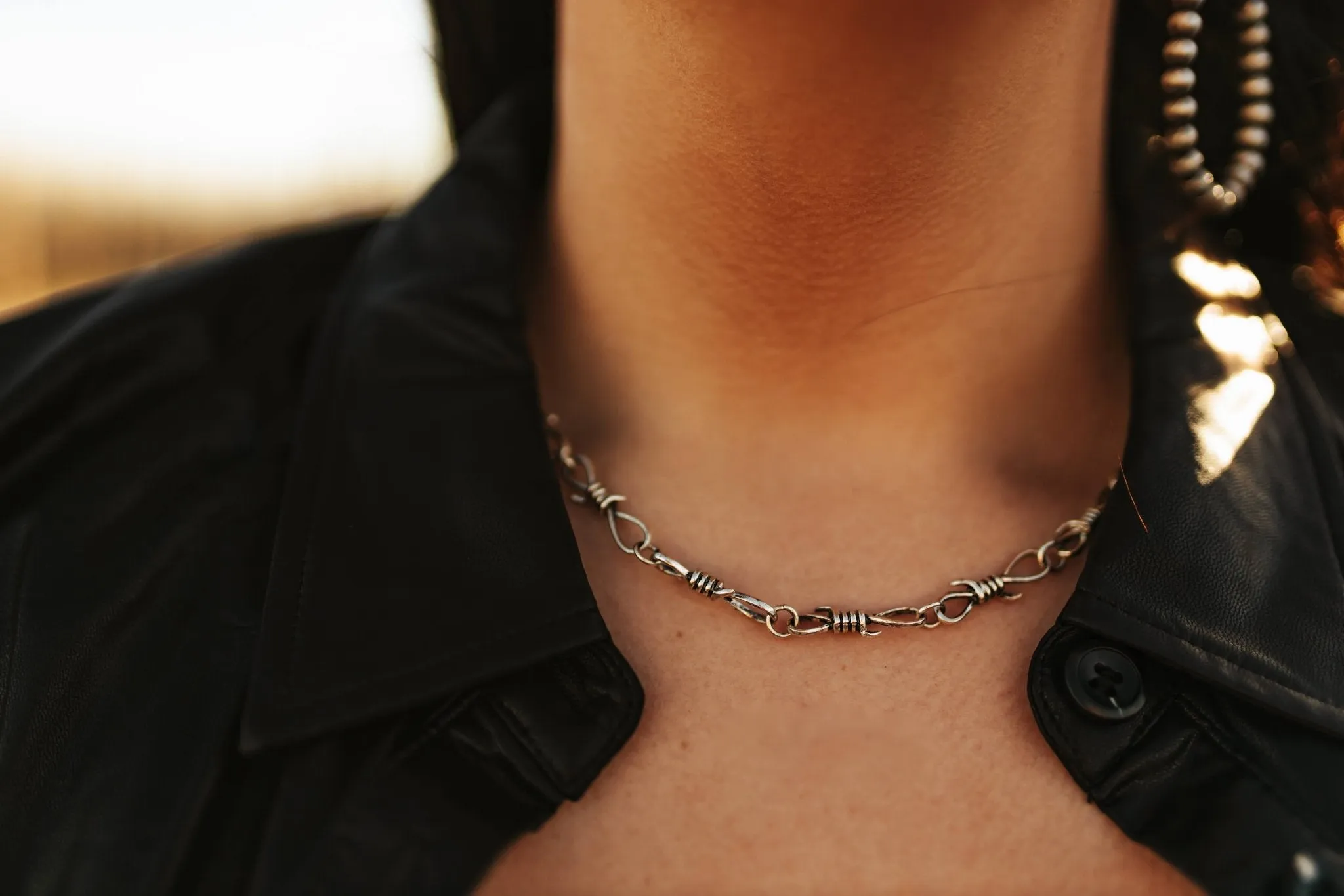 Barbed Wire Choker Necklace