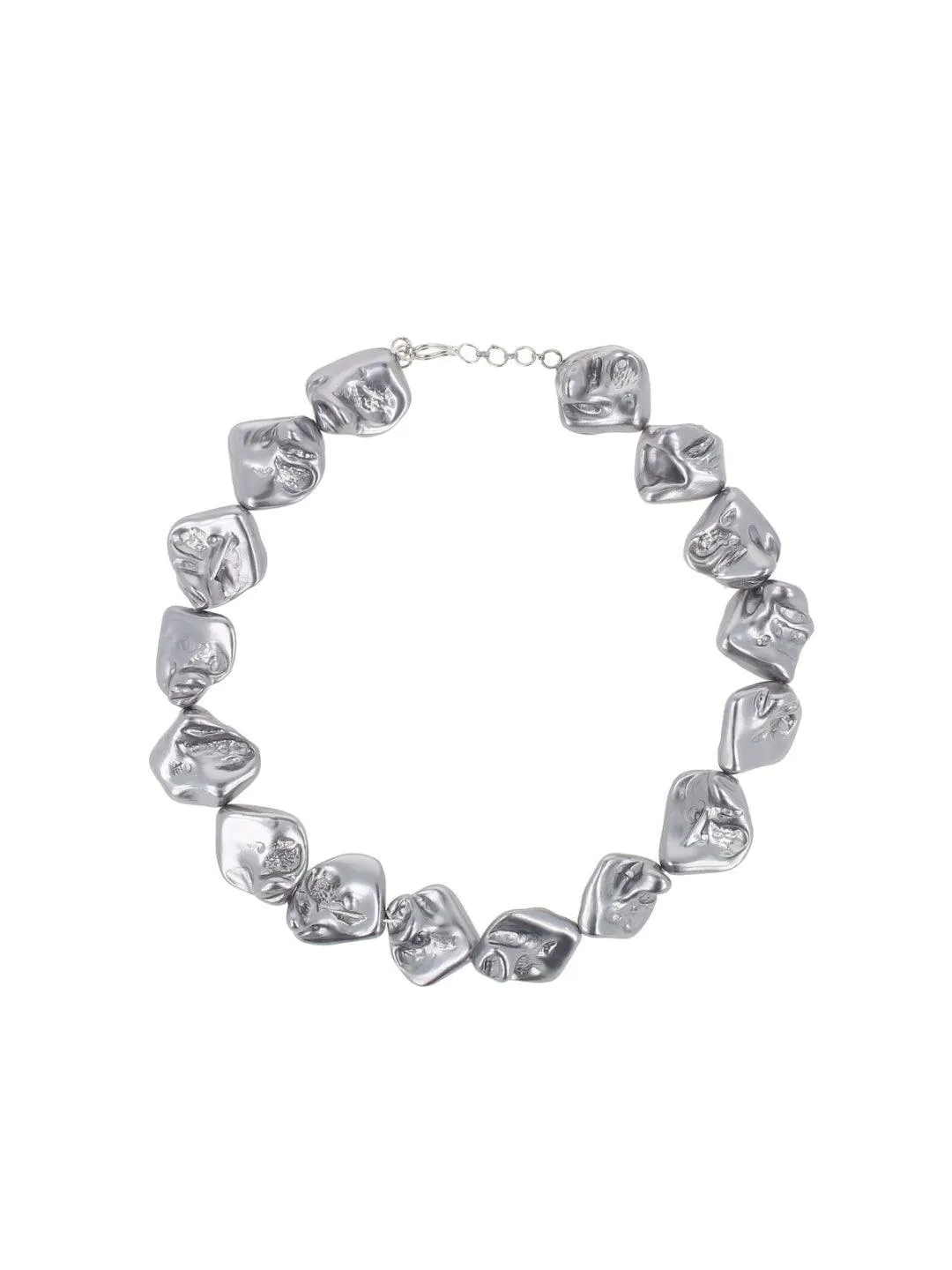 Baroque Statement Necklace Gray