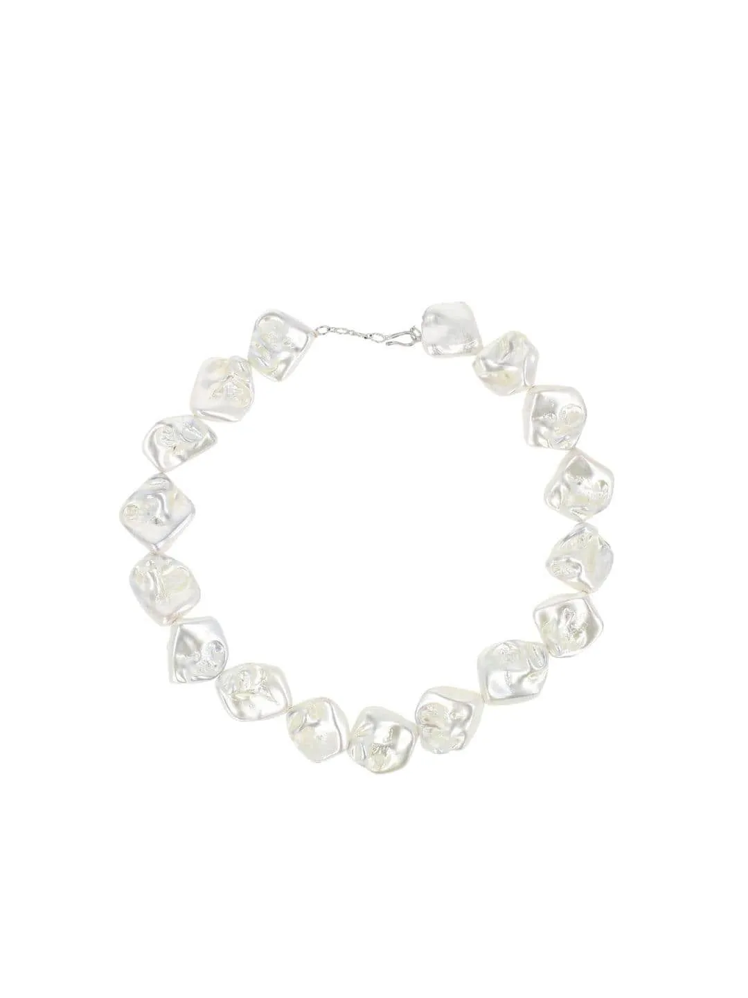 Baroque Statement Necklace Super White