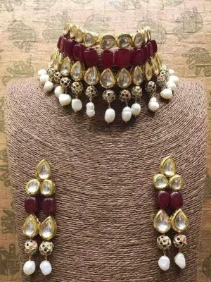 Beaded Kundan Pearl Choker