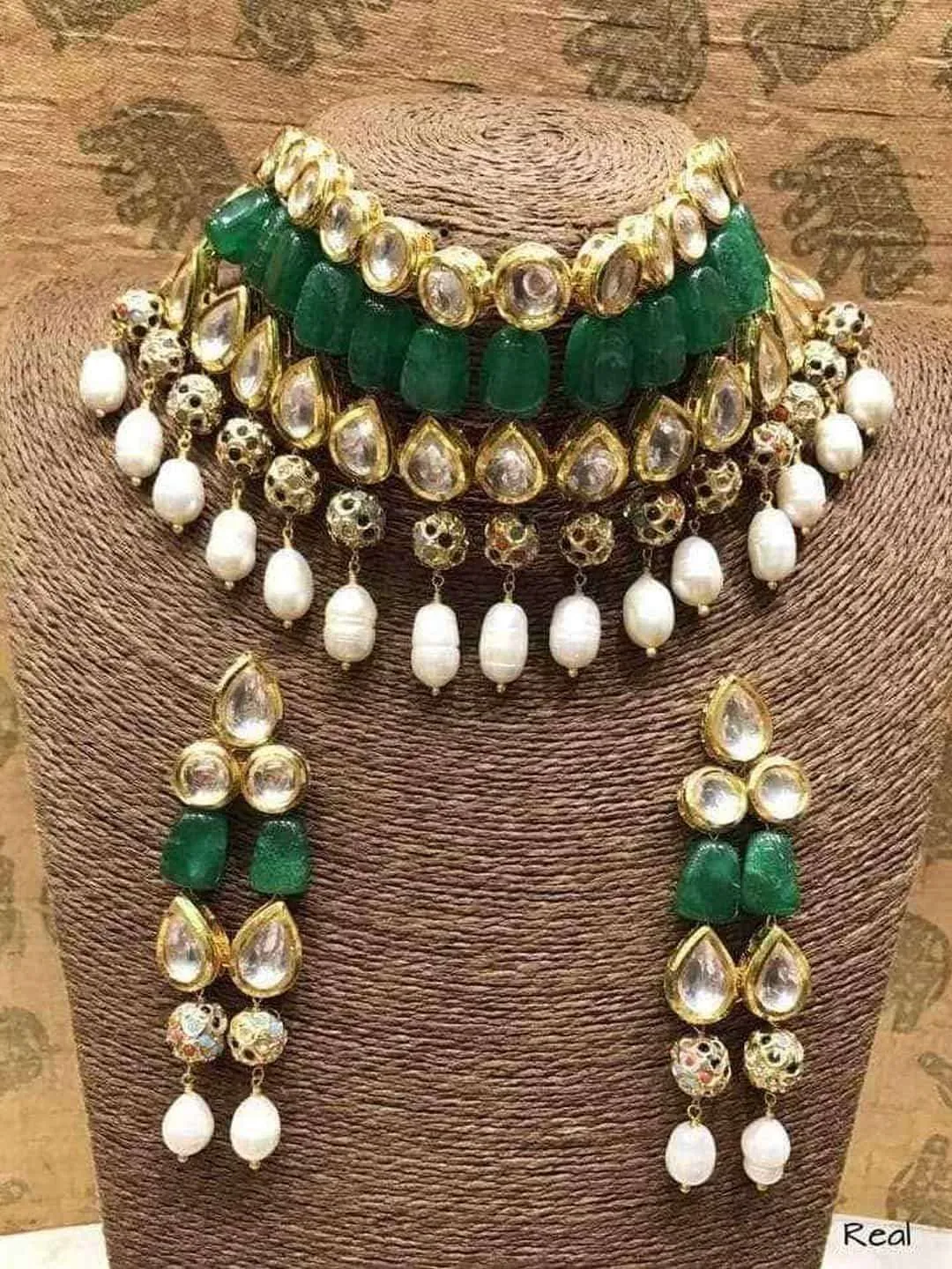 Beaded Kundan Pearl Choker