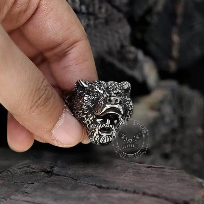 Bear Warrior Viking Ring