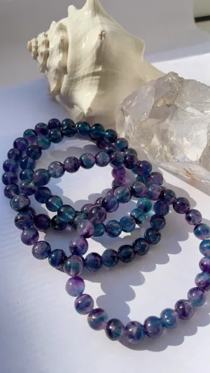 Blue & Purple Fluorite Bracelet