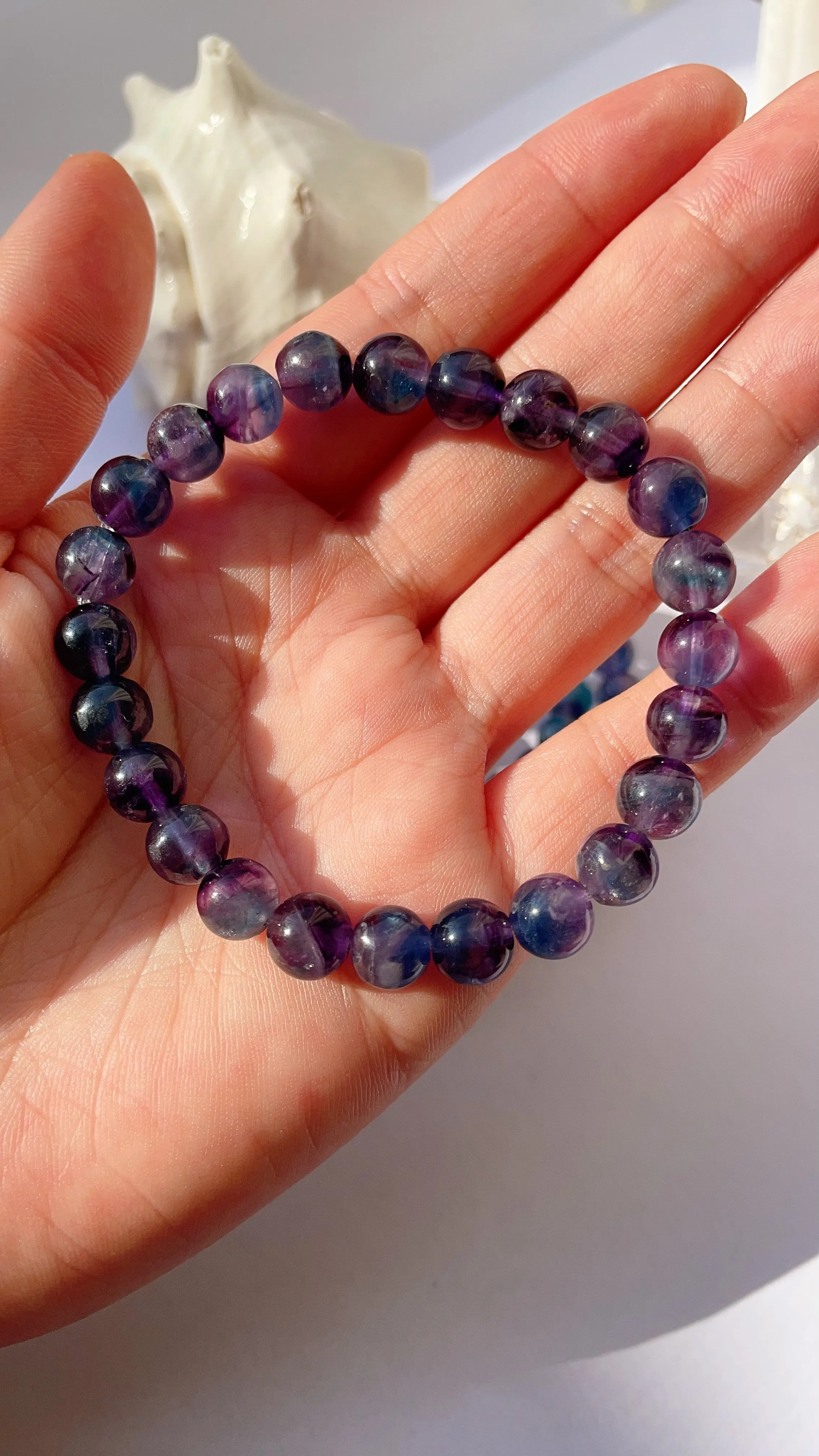 Blue & Purple Fluorite Bracelet