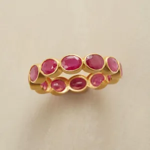 Bubble Bezel Ruby Ring