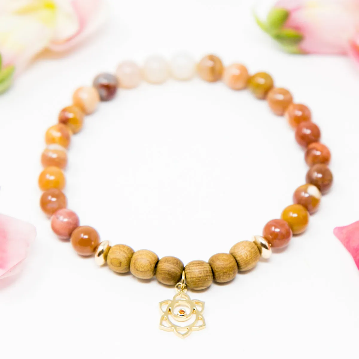 Calm   Creative: Second Chakra Diffuser Mala Bracelet