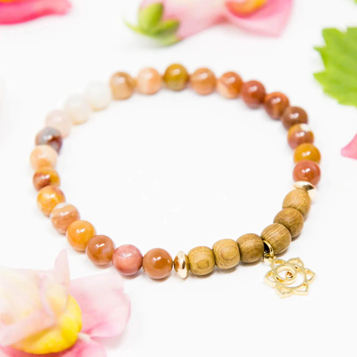 Calm   Creative: Second Chakra Diffuser Mala Bracelet