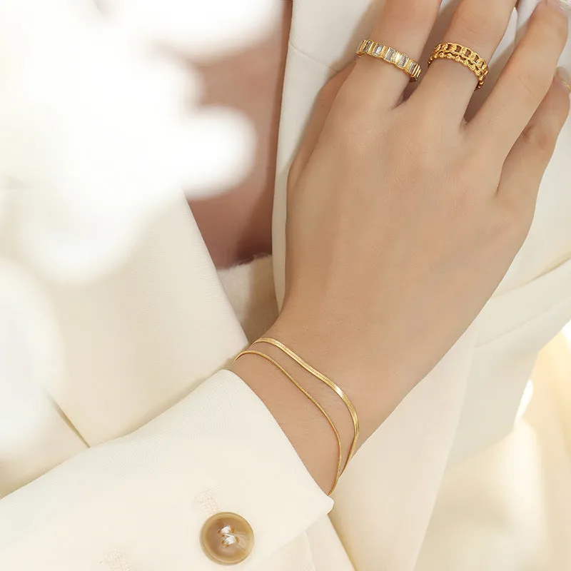 Classia Double Layer Gold Bracelet