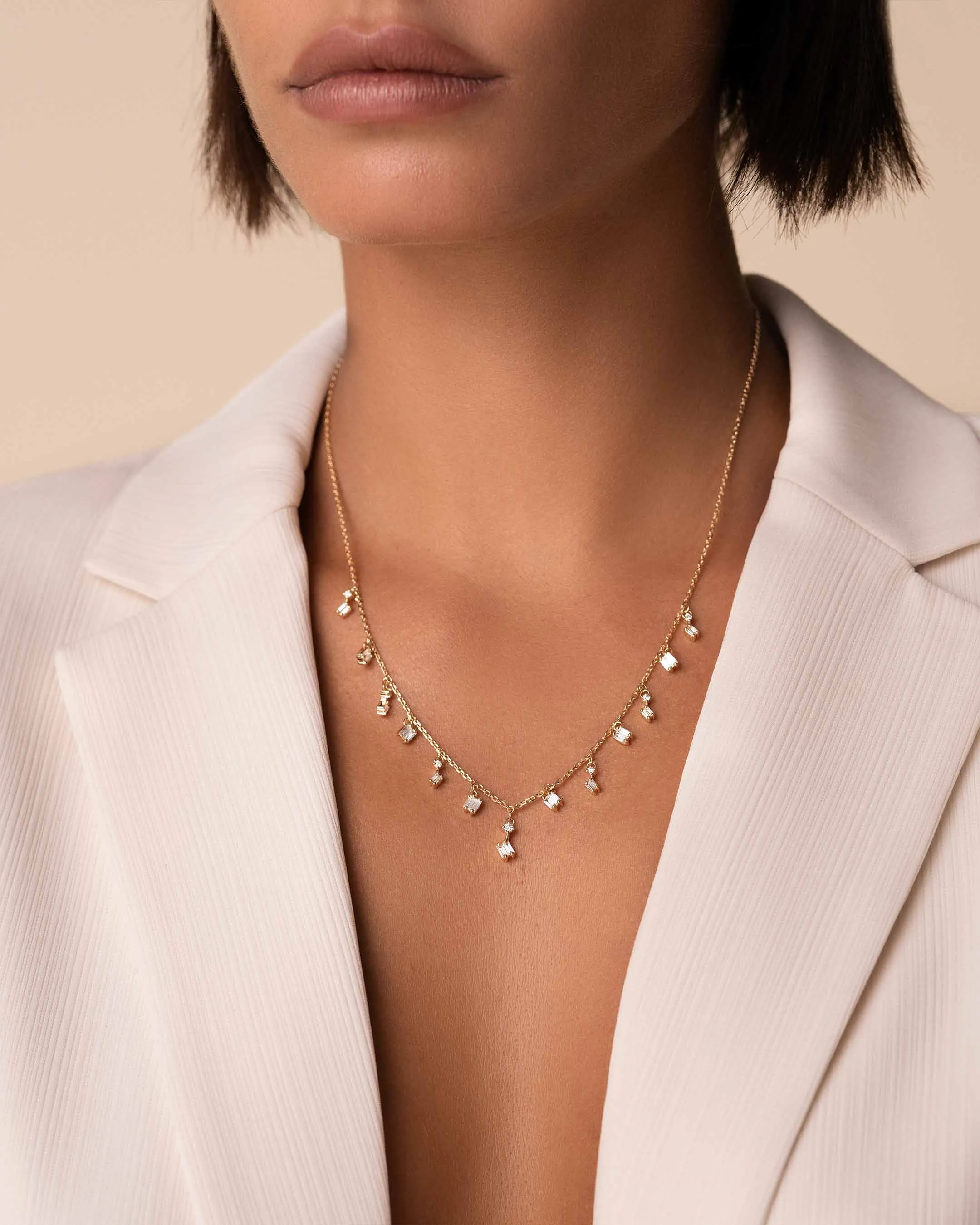 Classic Diamond Cascade Necklace