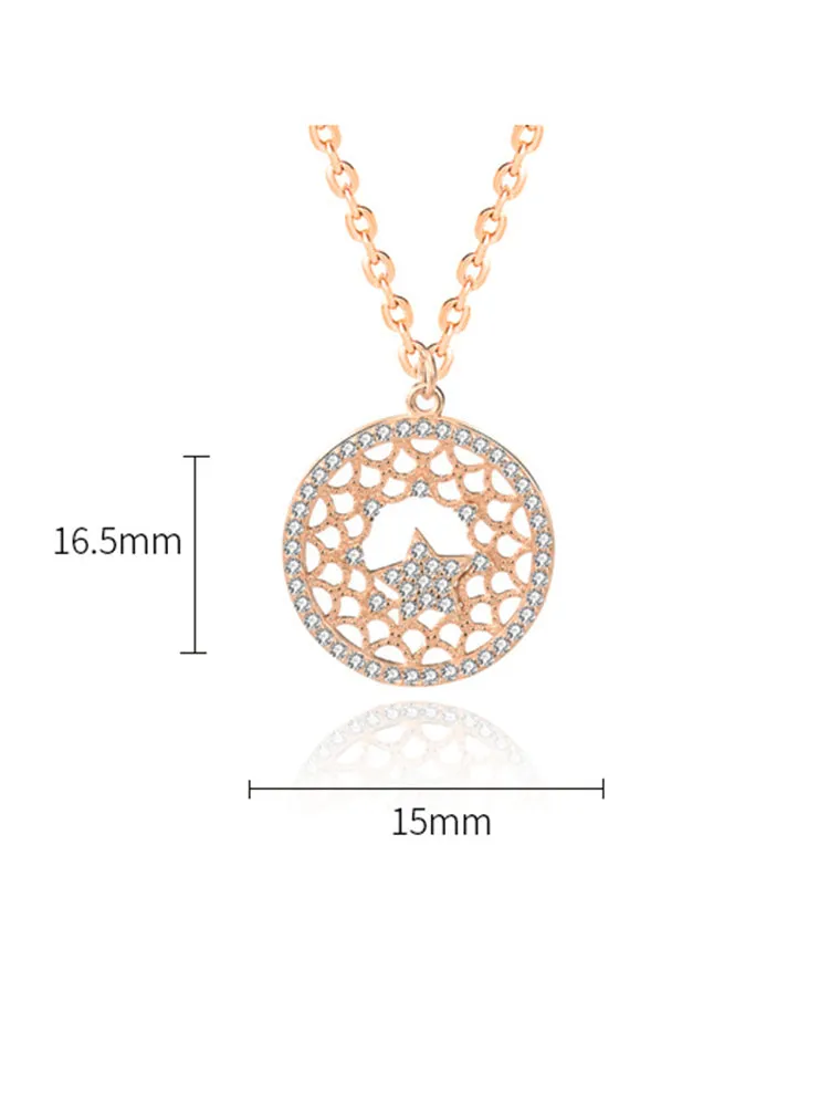 Classic Star Circle Pendant Necklace