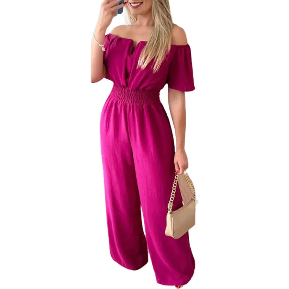 Classy Off-Shoulder High Waist Jumpsuit