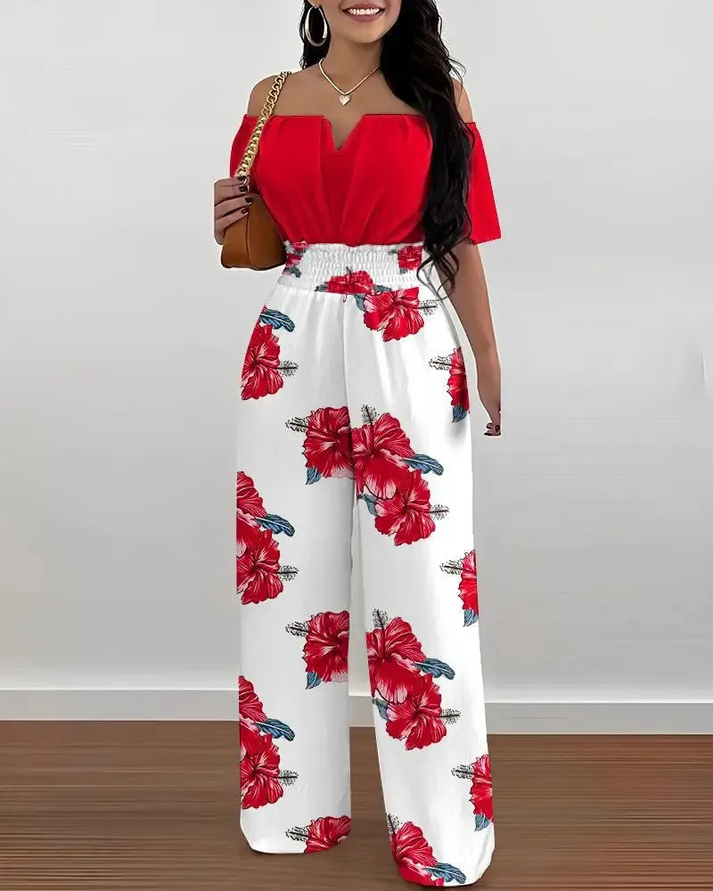 Classy Off-Shoulder High Waist Jumpsuit