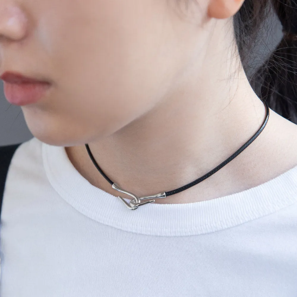 Cord Hook Choker Necklace