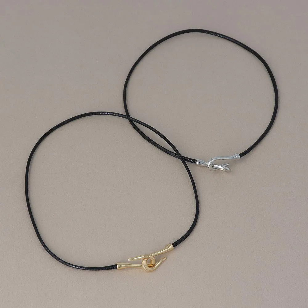 Cord Hook Choker Necklace