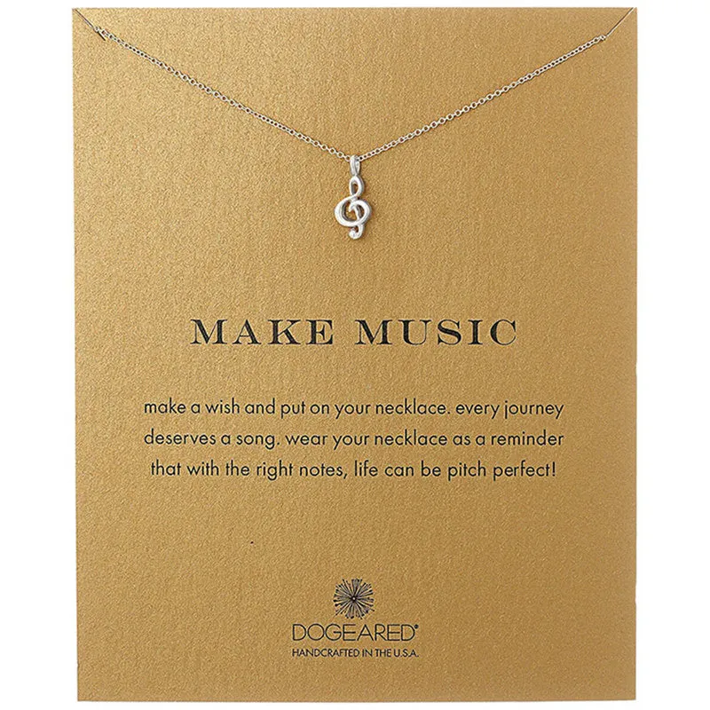 Creative Classic Note Letter Alloy Clavicle Chain