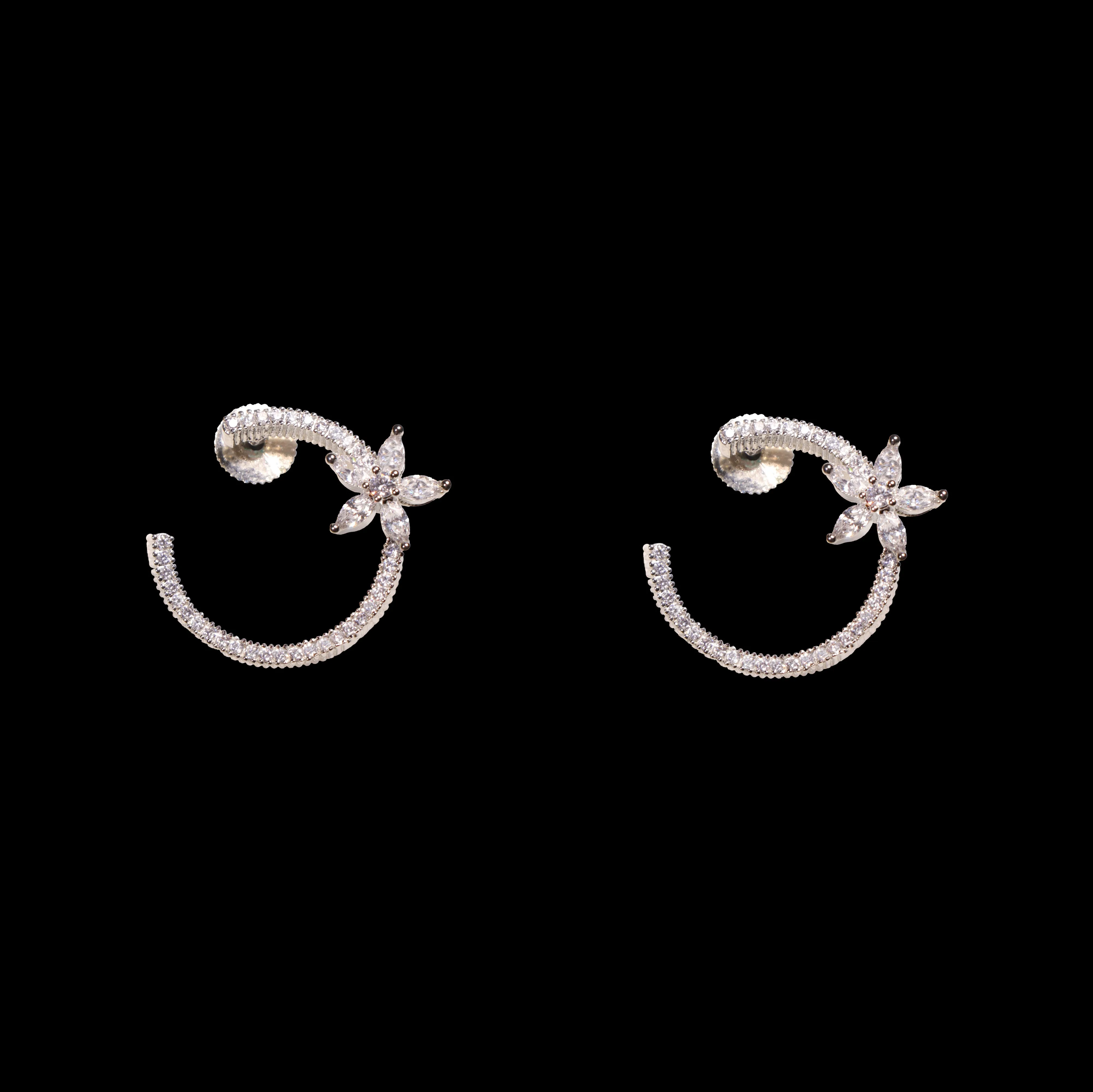 Diamond Serpent Earrings