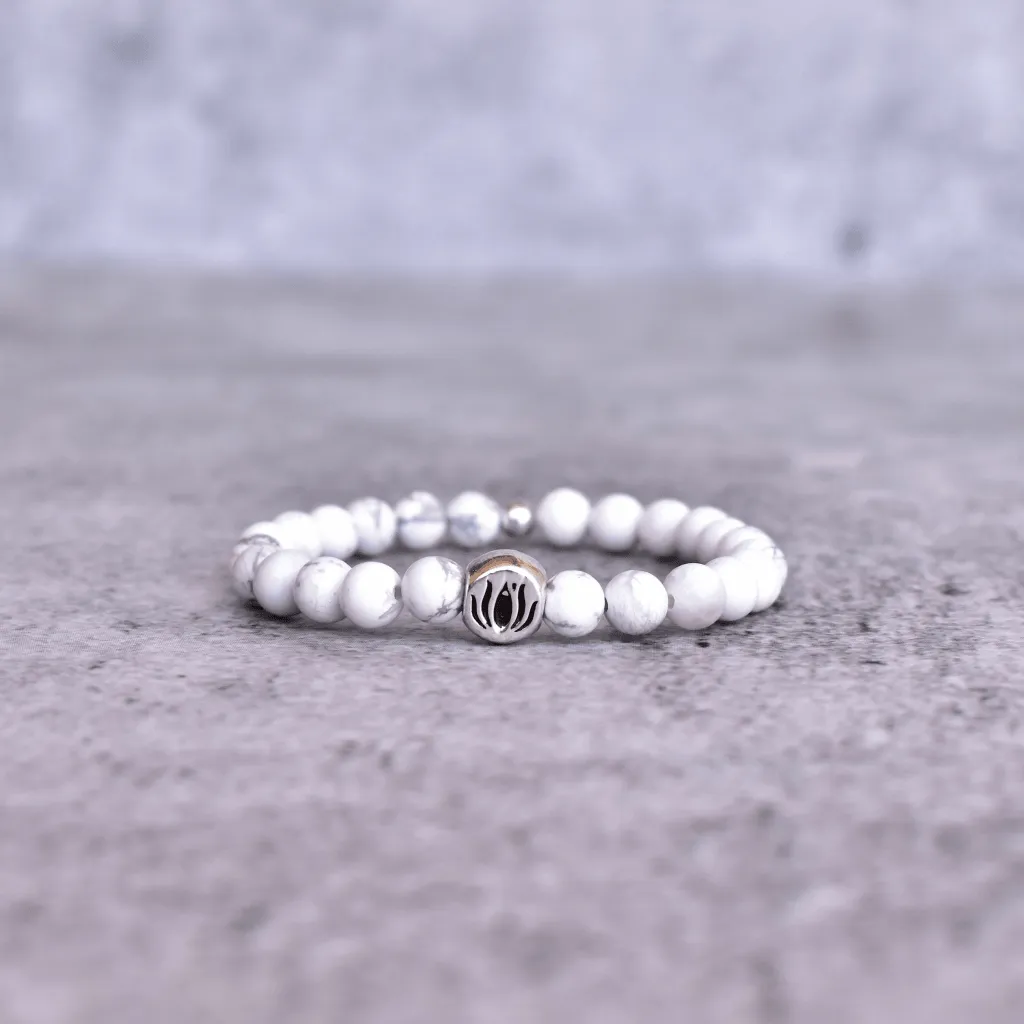 Divine Lotus - Howlite Bracelets