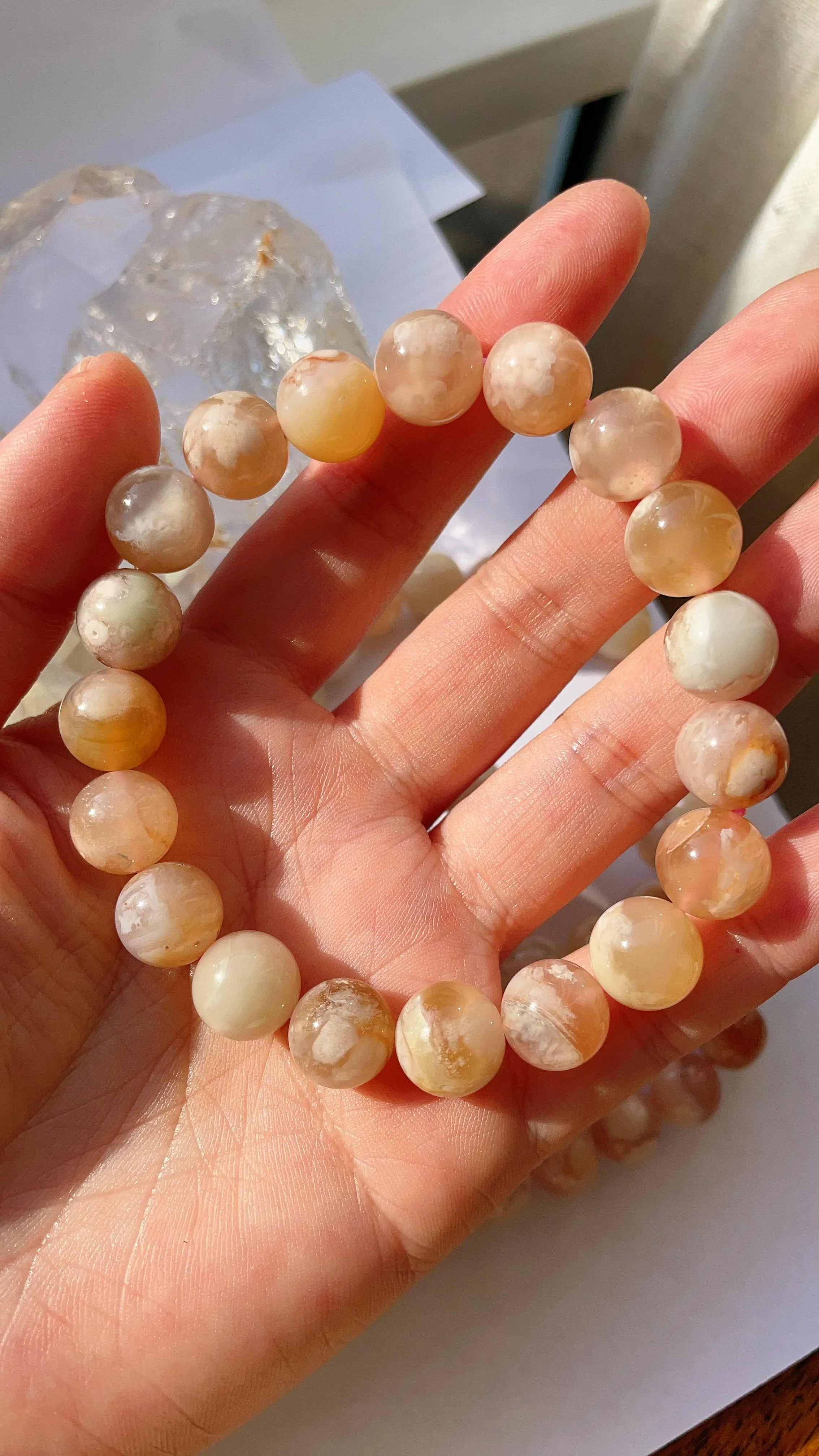 Flower Agate Bracelet