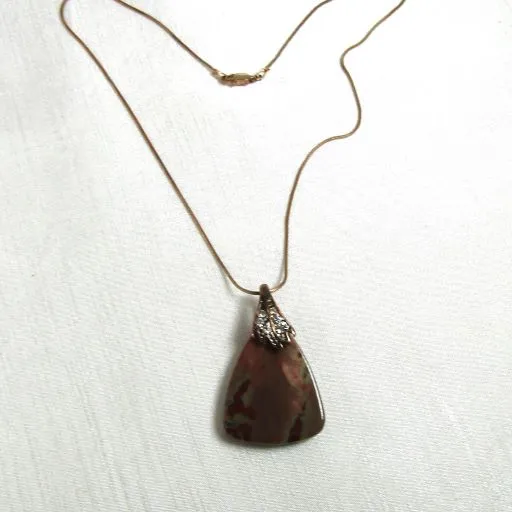 Gemstone & Copper Pendant Necklace