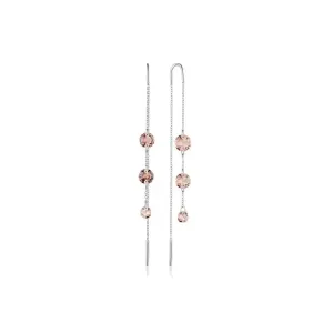 Georgini Mirage Ethereal Morganite Threader Earrings - Silver