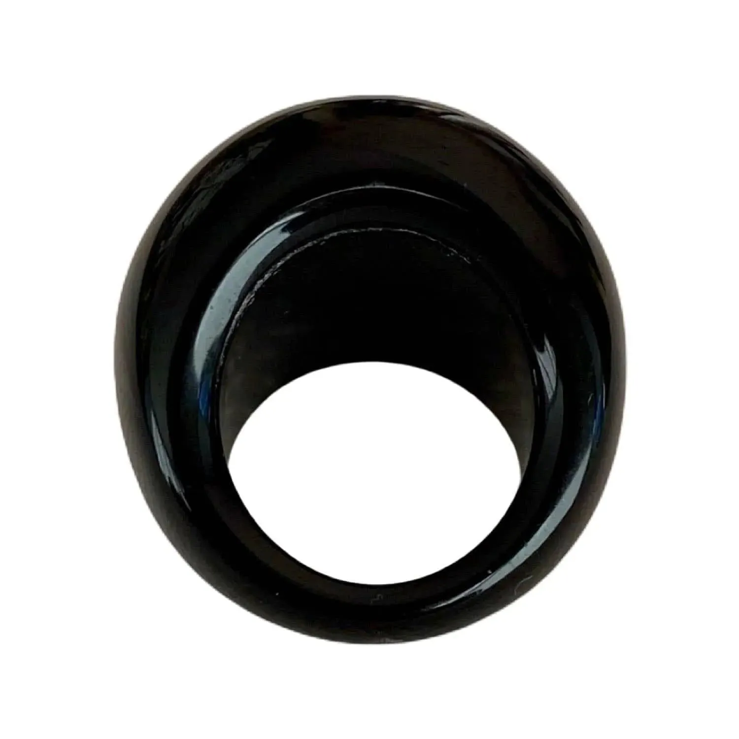 Glossy Black Dome Statement Ring