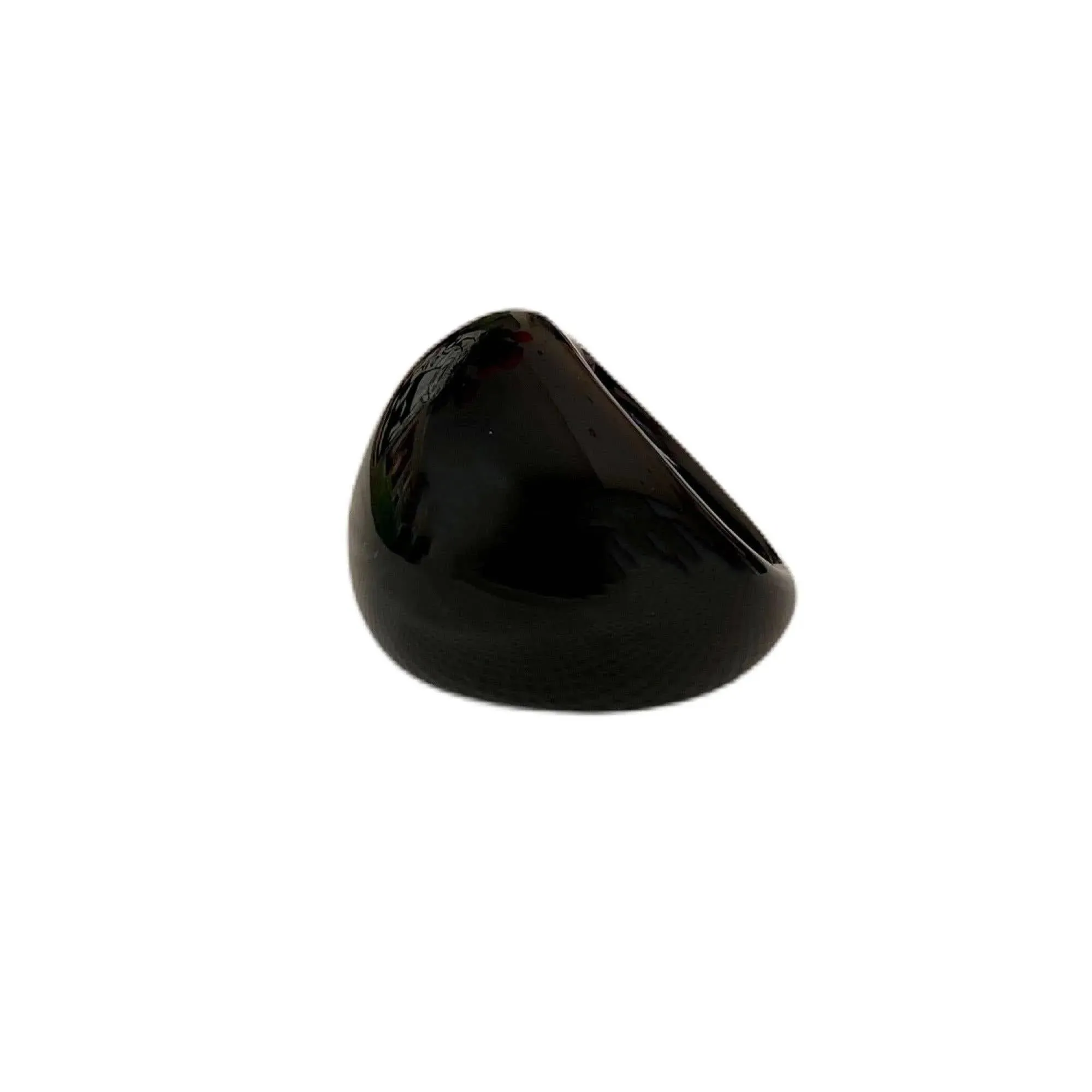 Glossy Black Dome Statement Ring