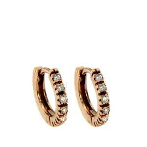 Gold Diamond baby Hoop Earrings