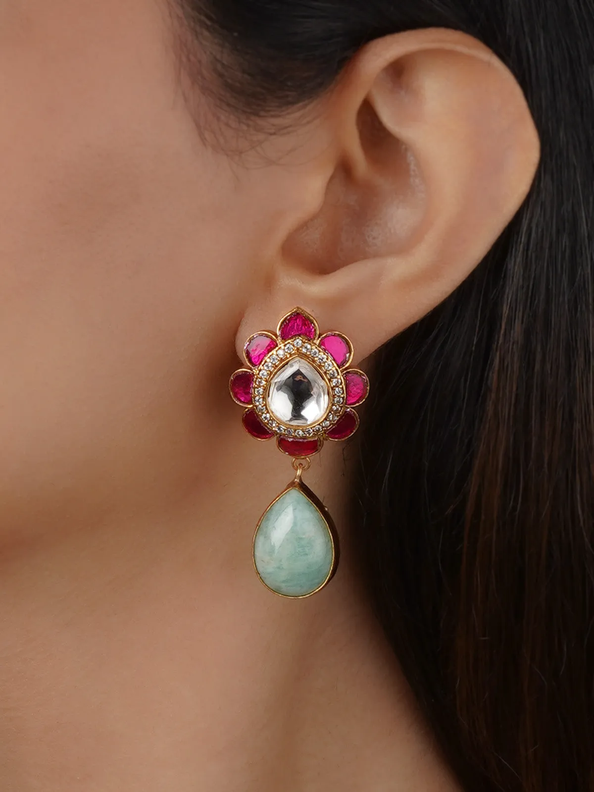 Gold Plated Contemporary Earrings - CC-EAR22