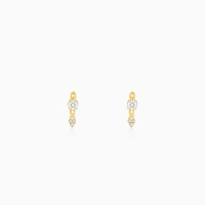 Golden Sparkling Arrowhead Earrings